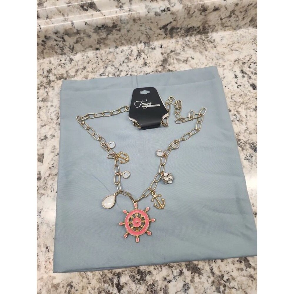 beach, sand, surf nautical  necklace